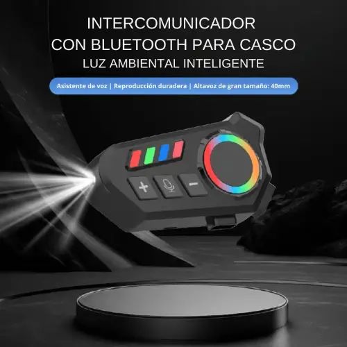 INTERCOMUNICADOR BLUETOOTH PARA CASCO DE MOTO VARIAS FUNCIONES ABS 800mAh 8.3x4.2x2.8cm - imagen 4