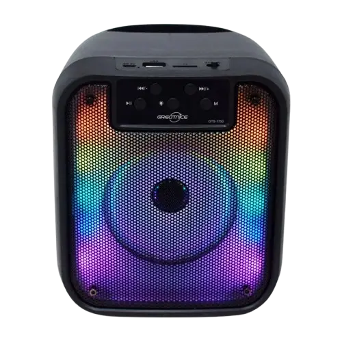 Parlante Bluetooth 20cm GTS-1750 con luz LED RGB, USB, SD FAT32 hasta 32GB - imagen 3