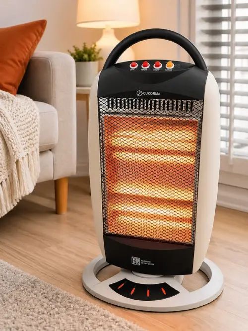 Calefactor eléctrico halógeno de 3 niveles 30,5x13,5x52cm - imagen 2