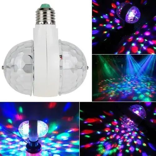 Lampara Giratoria Led Doble De Colores Rgb - imagen 3