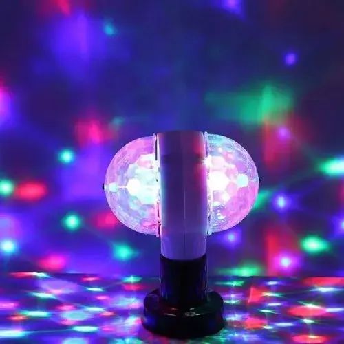 Lampara Giratoria Led Doble De Colores Rgb - imagen 2
