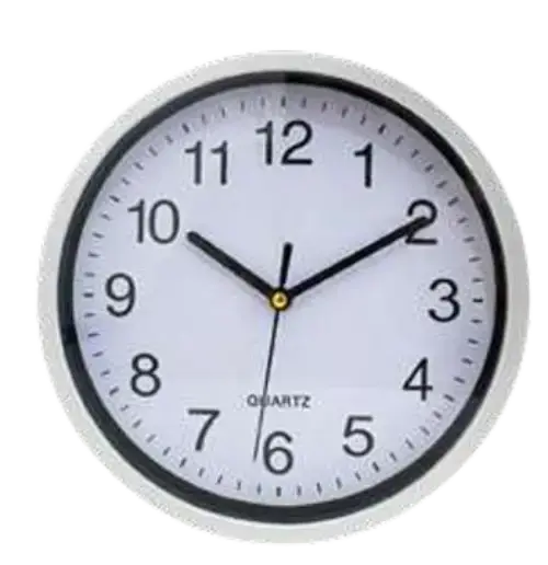 RELOJ DE PARED ANALÓGICO A PILA QUARTZ 20cm - imagen principal
