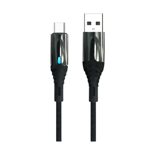 CABLE REFORZADO DE CARGA Y DATOS TREQA LED USB-C 5.1A 5V 1M - imagen 1