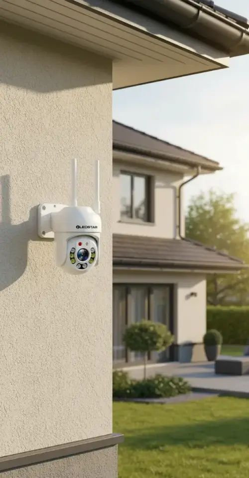 CÁMARA WI-FI EXTERIOR LED MICRO SD HASTA 64GB LENTE 3.6mm 355°/90° 10.9x8.7x12cm - imagen 4