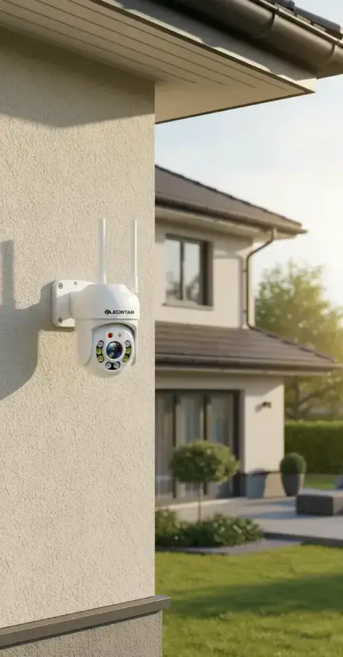 CÁMARA WI-FI EXTERIOR LED MICRO SD HASTA 64GB LENTE 3.6mm 355°/90° 10.9x8.7x12cm - imagen 4
