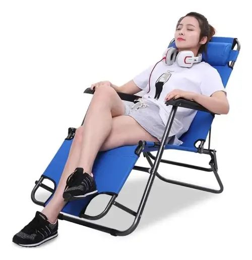SILLA REPOSERA RECLINABLE LONA OXFORD VARIOS COLORES MÁXIMO 136kg 60x153x29cm - imagen 3