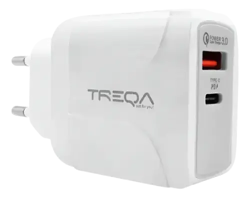 CARGADOR TREQA TIPO-C/USB 20W --- 12 UNIDADES - imagen 1