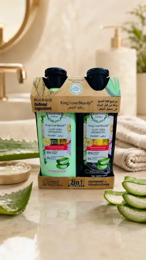 PACK SHAMPOO+ACONDICIONADOR KING LOVE ALOE 400ML - imagen 2