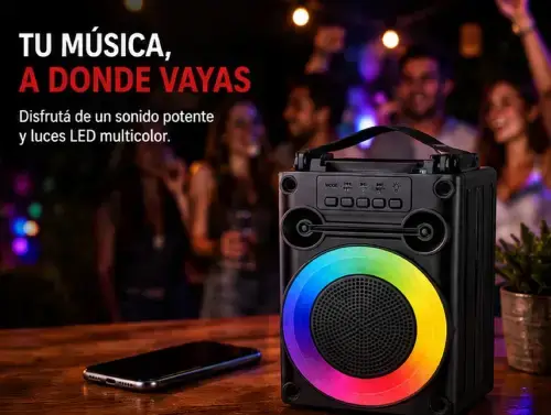 PARLANTE PORTÁTIL 4" c/MANIJA 1500mAh 5W - imagen 2