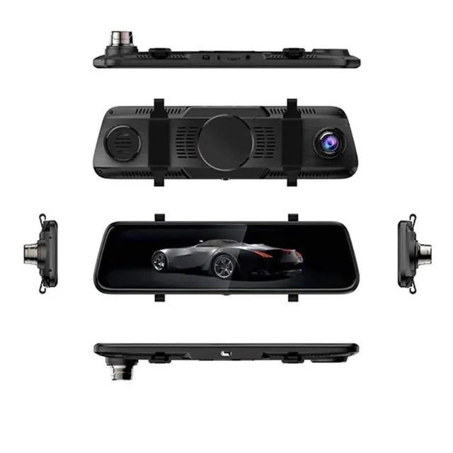 Espejo Retrovisor Dvr Doble Cámara Reversa Delantera - imagen 2