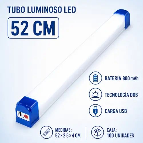 TUBO LED 52cm 800mAh PORTÁTIL RECARGABLE - imagen 3