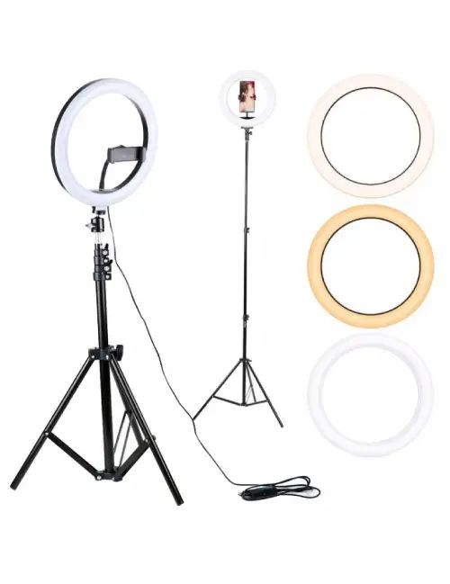 Aro De Luz Led 26 Cm +Trípode 2.10 Mts Soporte Para Celular - imagen 3