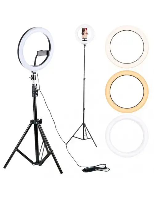 Aro De Luz Led 26 Cm +Trípode 2.10 Mts Soporte Para Celular - imagen 3