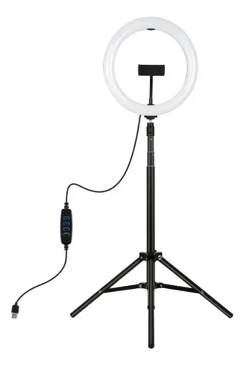 Aro De Luz Led 26 Cm +Trípode 2.10 Mts Soporte Para Celular - imagen 2