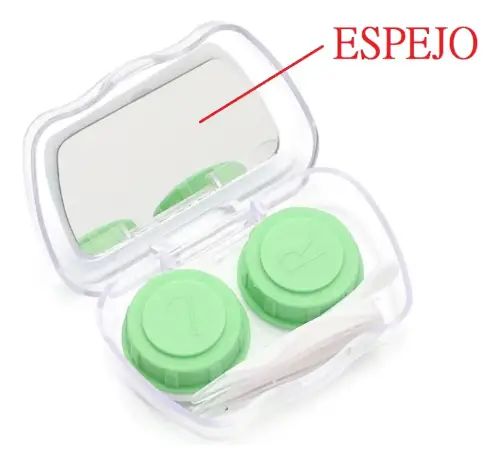 ESTUCHE PARA LENTES DE CONTACTO TRANSPARENTE O CON DISEÑO INFANTIL CON ESPEJO - imagen 3