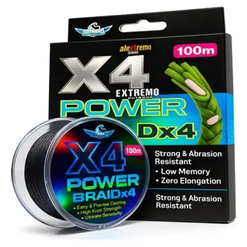 Tanza Para Pescar De Multifilamento de Color X4 Power