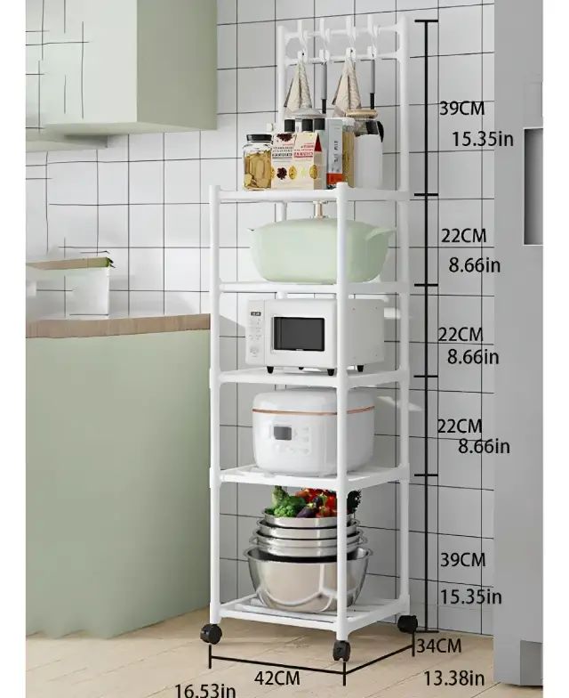 Estantería Con Ruedas Organizador De Hogar Multifunción - imagen 3
