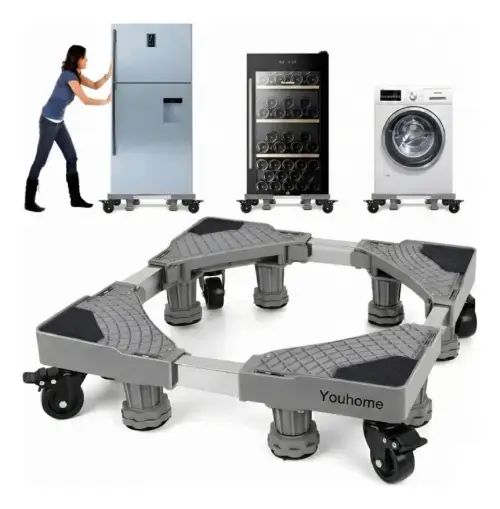 BASE MÓVIL PARA ELECTRODOMÉSTICOS METAL+ABS AJUSTABLE 43 a 66cm HASTA 200kgs - imagen 2