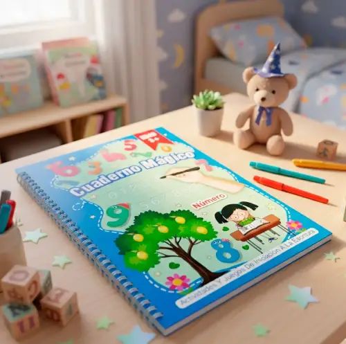 LIBRO INFANTIL NÚMEROS ACTIVIDADES 18 PÁGINAS PAPEL A4 28.5x20.5cm - imagen 3