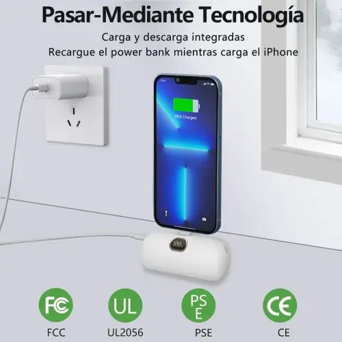 MINI POWER BANK LIGHTNING 2.0A 6500mAH - imagen 3