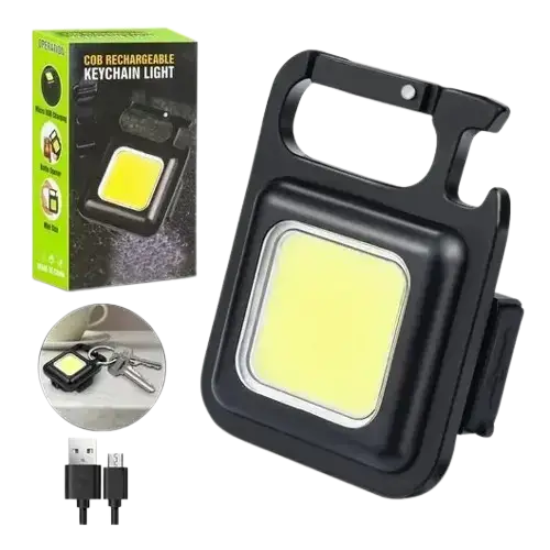 MINI LINTERNA DE CAMPING RECARGABLE USB c/DESTAPADOR Y GANCHO PARA COLGAR - imagen 1