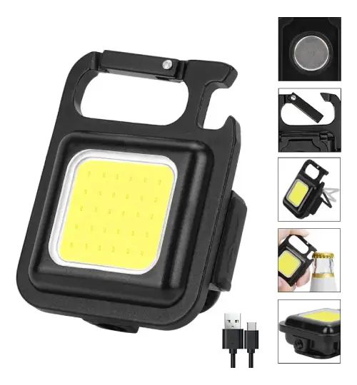 MINI LINTERNA DE CAMPING RECARGABLE USB c/DESTAPADOR Y GANCHO PARA COLGAR - imagen 3