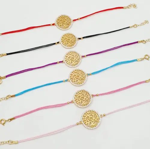 KIT/SET PULSERAS DISEÑO MEDALLA DE COLORES --- 12 UNIDADES - imagen 2