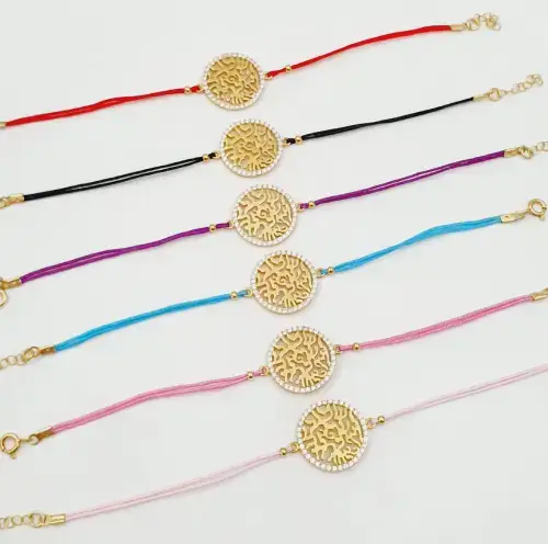 KIT/SET PULSERAS DISEÑO MEDALLA DE COLORES --- 12 UNIDADES - imagen 2