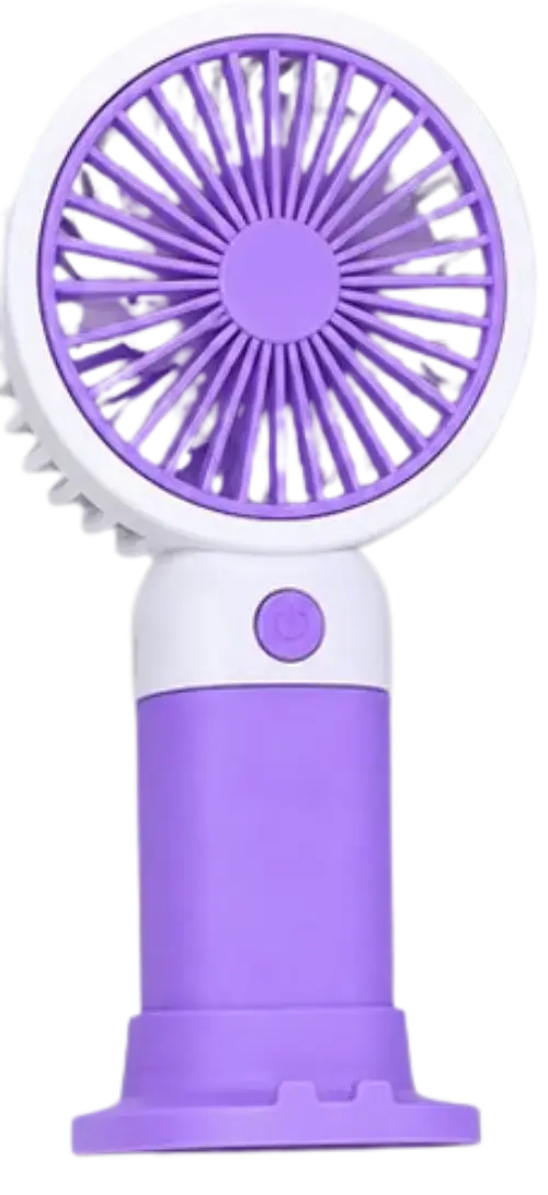VENTILADOR PORTÁTIL LILA Y BLANCO - imagen 1