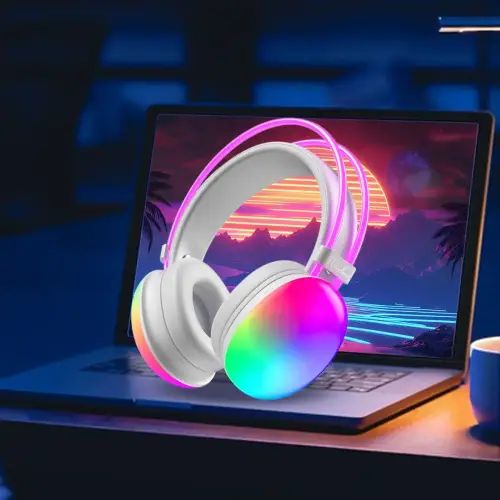 AURICULARES BLUETOOTH LED RGB 300mAh - imagen 2