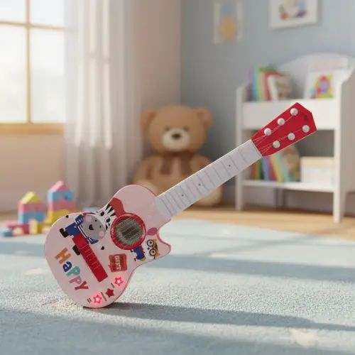 GUITARRA INFANTIL CON LUCES Y SONIDO 53x18x5cm - imagen 2