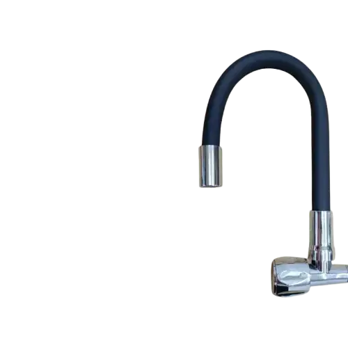 Grifo Unitario Pared Flexible Liso Negro - imagen principal