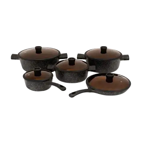 Juego/Batería de Cocina Y Sartén 5 Piezas Con Tapas - imagen principal