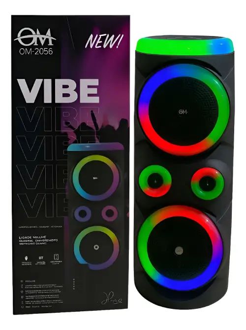 Parlante OM2056 de 70cm con microfono y luces LED RGB - imagen 2