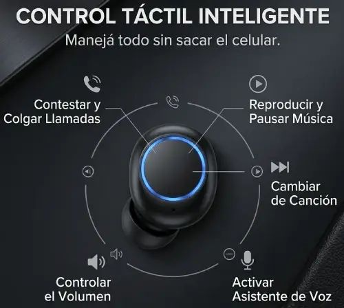 AURICULARES BLUETOOTH M90 V5.2 ENC MODO GAMING BAJA LATENCIA - imagen 3