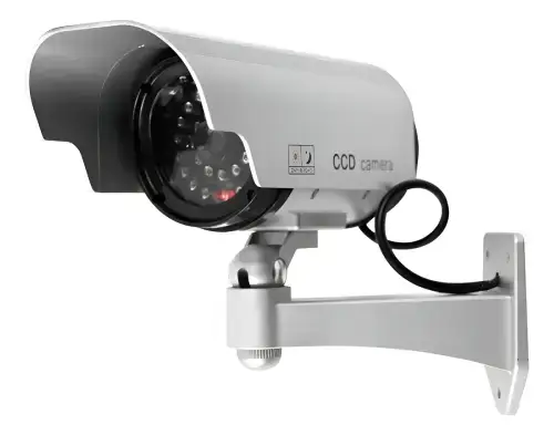 Cámara De Seguridad Falsa Con Cartel Y Luz Led Aspecto Real - imagen principal
