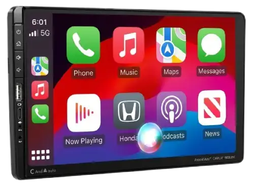 RADIO AUTO APPLE CARPLAY Y ANDROID AUTO PANTALLA TÁCTIL 9" 1280x720px 18x5x10cm - imagen 1
