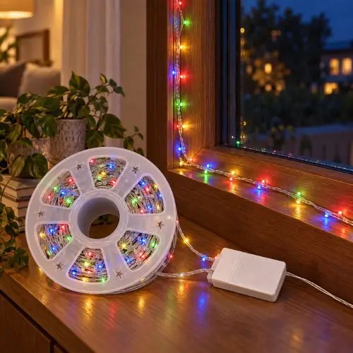 LUCES MULTICOLOR x240 HILO 50mts c/ENCHUFE 220V - imagen 4