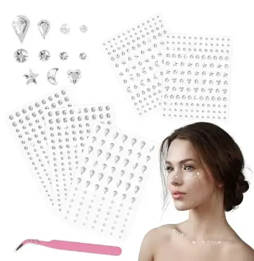 PIEDRITAS AUTOADHESIVAS PARA ROSTRO COMPLEMENTO DE MAQUILLAJE - imagen 2