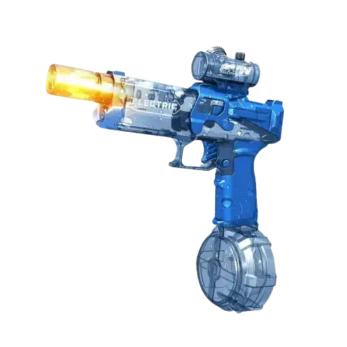 PISTOLA DE AGUA RECARGABLE LUZ LED ABS 27x28cm - imagen 1