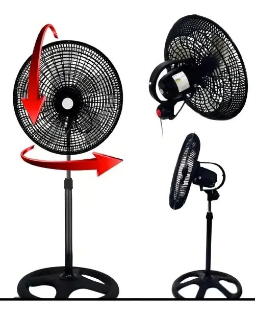 Ventilador Orbital. 360 Marca OKEY Cantidad De Aspas 5 Estructura Negro Aspas Gris Diámetro 18 Frecuencia 50 - imagen 2
