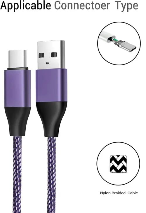 CABLE REFORZADO DE CARGA Y DATOS TREQA TIPO C A LIGHTNING ALUMINIO+TEJIDO NYLON 1M - imagen 4