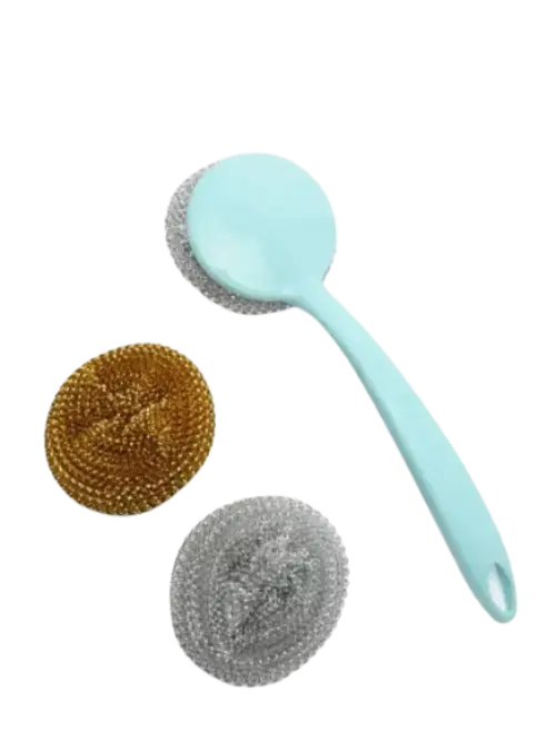 Set de 1 esponja con mango y 2 esponjas de respuesto