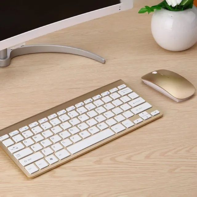 Combo Teclado y Mouse Inalámbrico Ultrafino Slim Pc Notebook - imagen 2