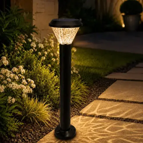Poste LED exterior con panel solar y control remoto - imagen 3