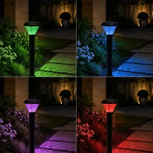 Poste LED exterior con panel solar y control remoto - imagen 2