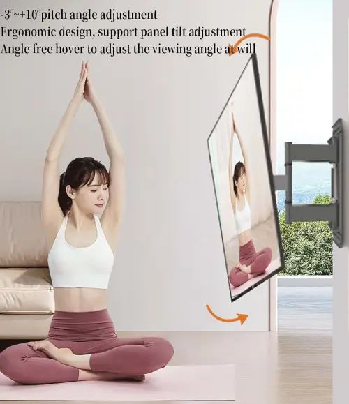 SOPORTE TV PARA PARED BRAZO MÓVIL GIRATORIO HIERRO 40-100” - imagen 2
