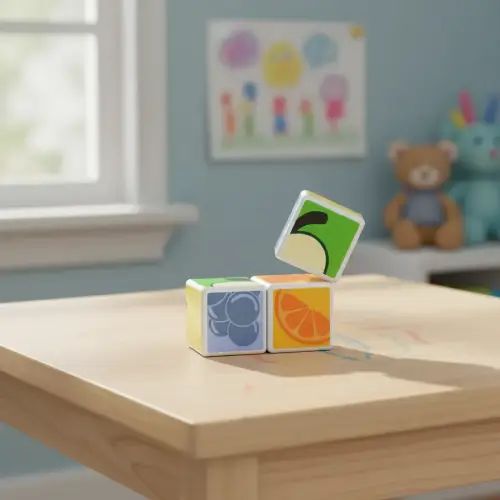 BLOQUES MAGNÉTICOS DISEÑO FRUTAS ABS 4cm --- 4 UNIDADES - imagen 2