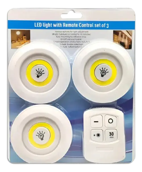 LUCES LED x3 c/CONTROL REMOTO - imagen 1