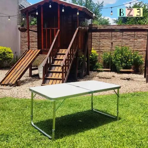 MESA 120x60x70cm PLEGADA 60x60cmx6.5cm ALEACIÓN ALUMINIO+ABS - imagen 3